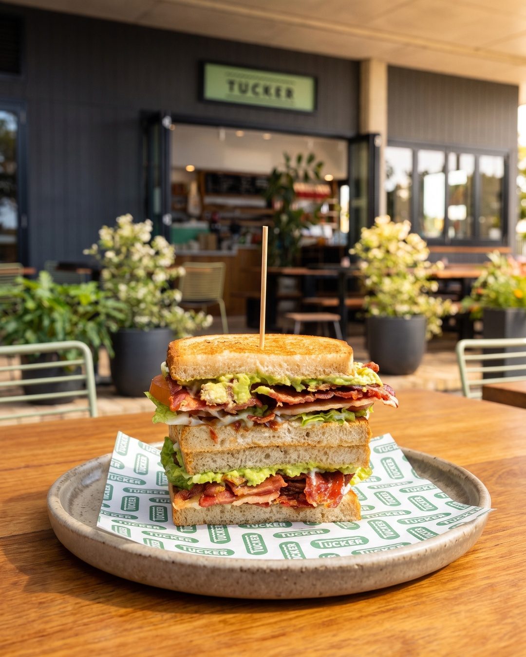 The BLAT on a table outside Tucker at The Commons