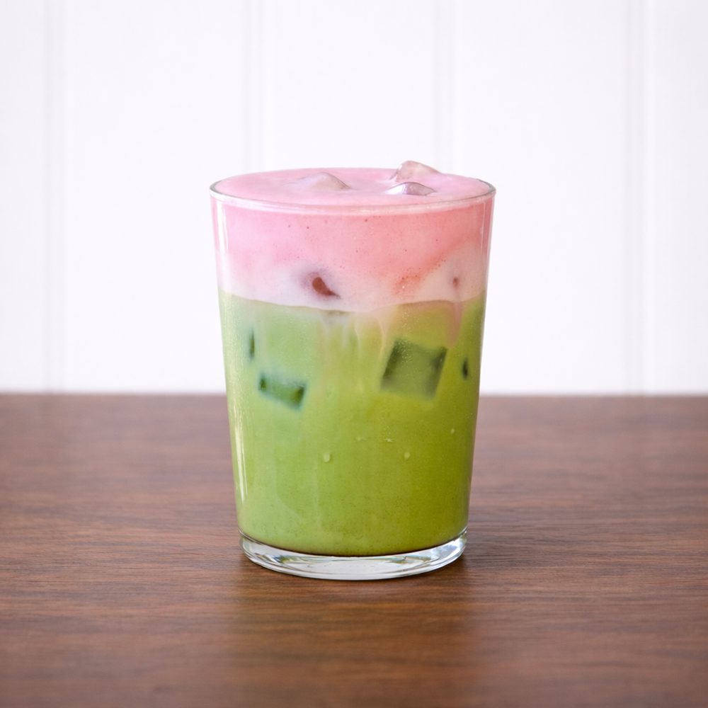 Iced Ceremonial Matcha, Strawberry Foam