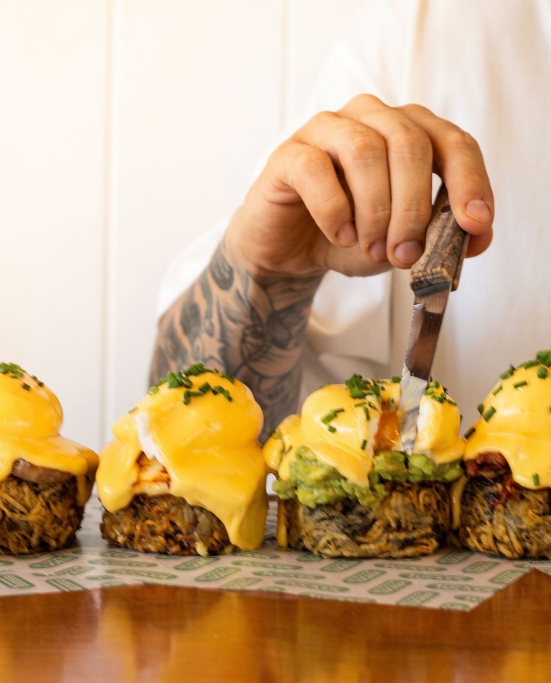 Rosti benedicts on the pass