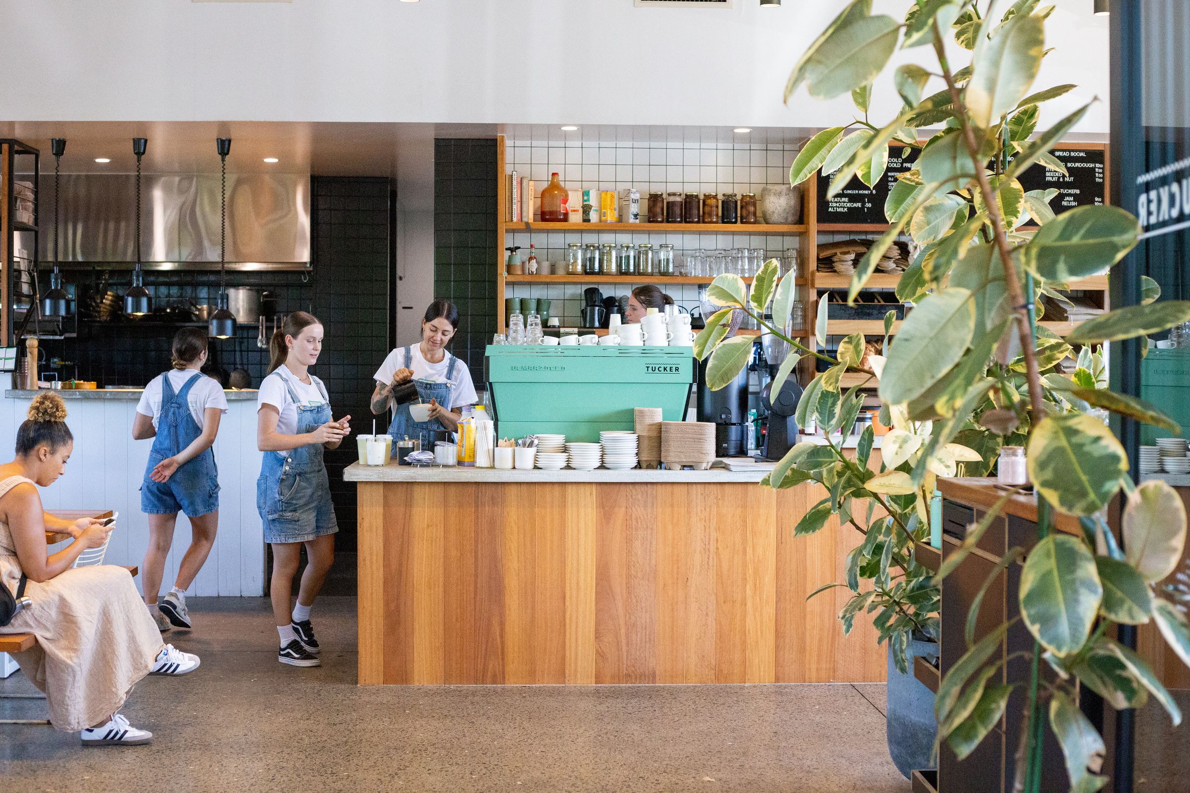 Tucker's counter, the green machine and the bread shelves